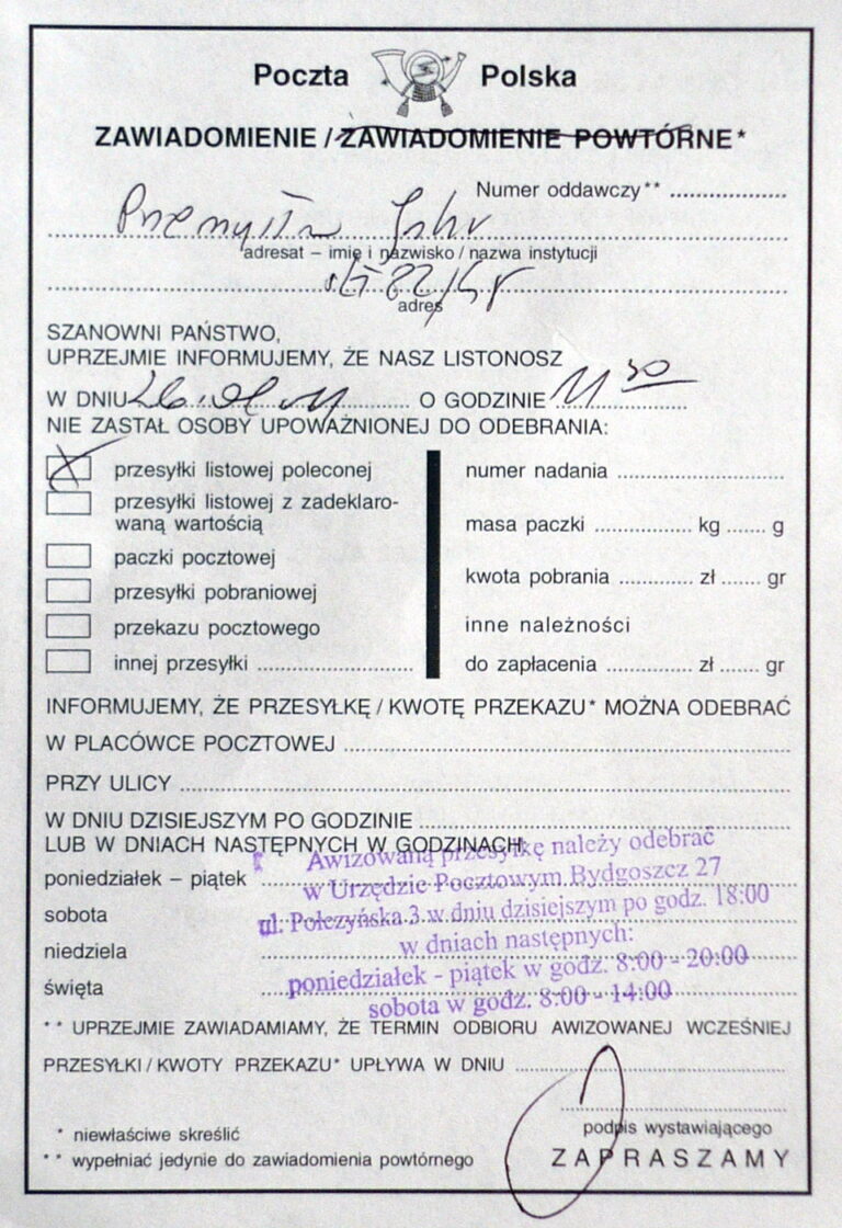 Już nie będzie papierowego awizo